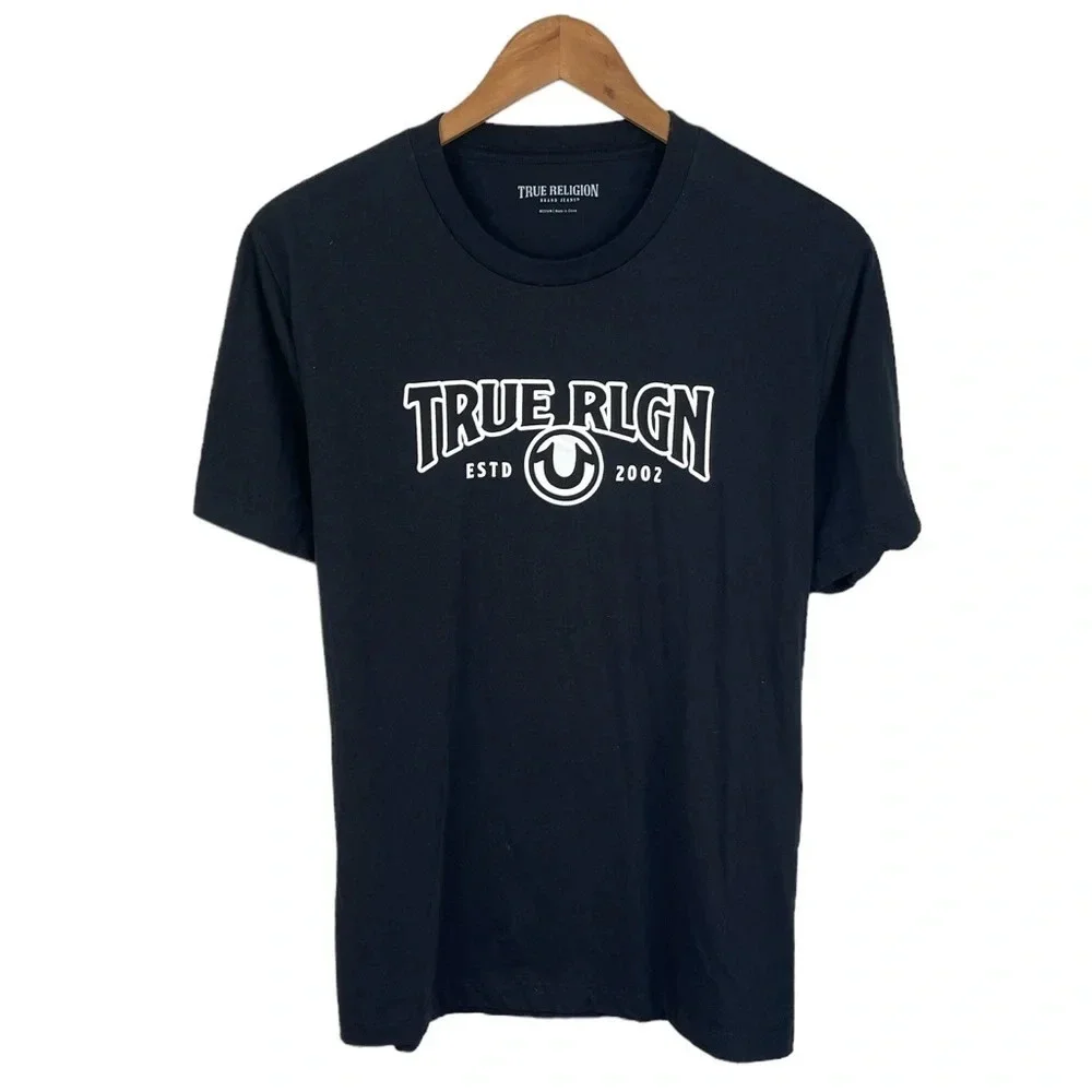 TS736 Mens True Religion Jeans Brand Urban Designer Logo T Shirt M